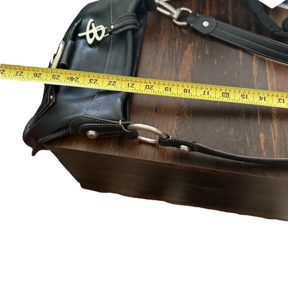 B. Makowsky Elegant Black Crossbody with Gold Accents - Picture 9 of 10